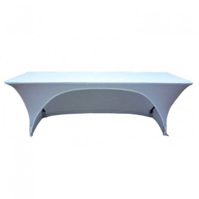 Rectangle Lycra Table Cloths With Arch White