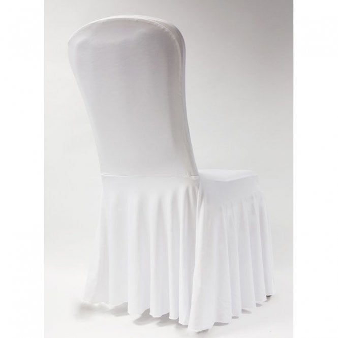 Spandex Lycra Skirt Cover White