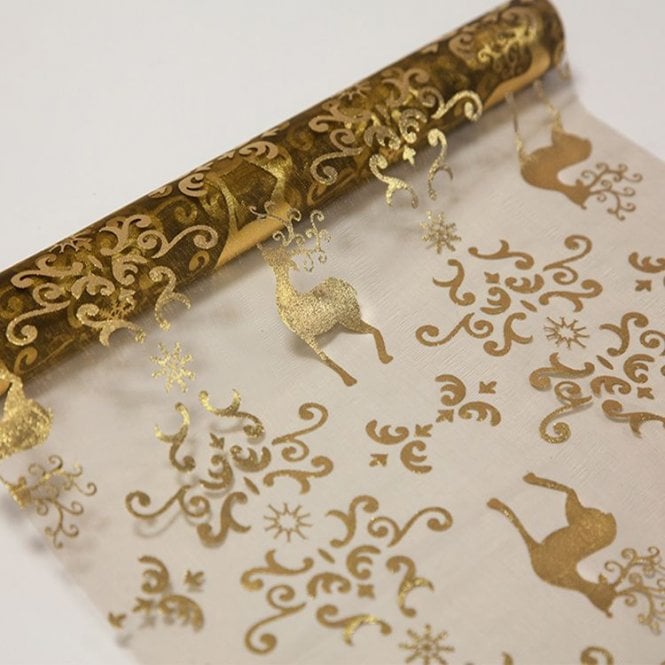 Xmas Festive Roll Gold/Gold Reindeer Sr6