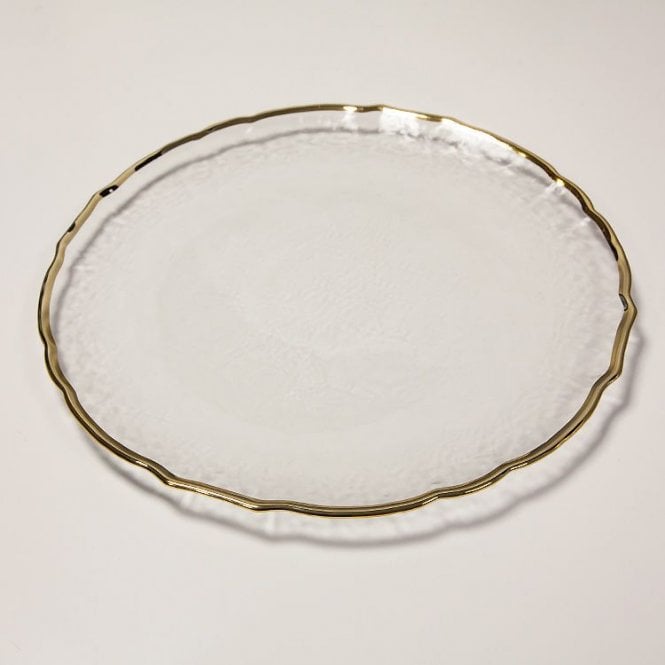 Charger Plate Gold Wave Rimmed 0296
