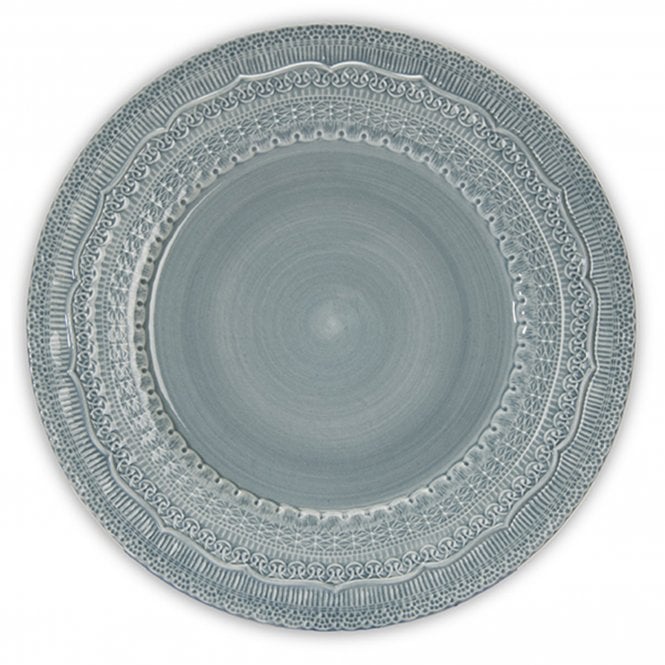 Charger Plate Porcelaine Lace Design Blue 50017