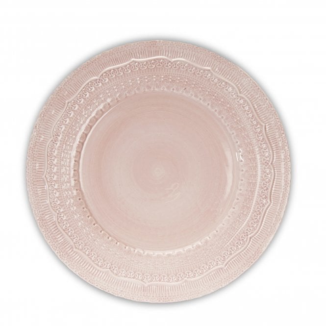 Charger Plate Porcelaine Lace Design Pink 50015