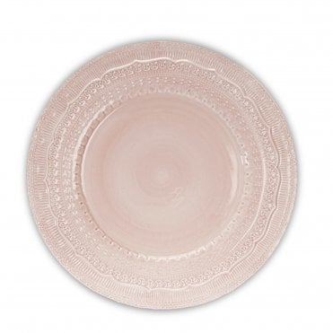 Charger Plate Porcelaine Lace Design Pink 50015