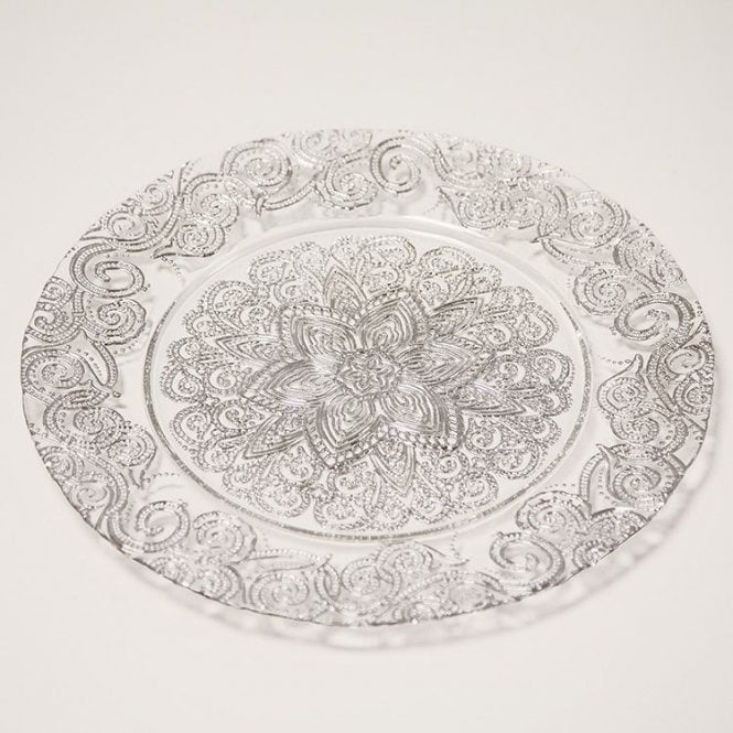 Charger Plate Royal Design Silver 0294