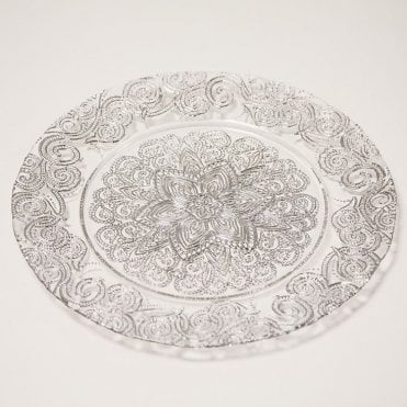 Charger Plate Royal Design Silver 0294