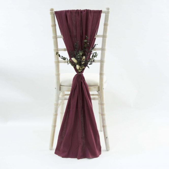 Cheesecloth Chair Drapes Berry