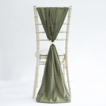 Cheesecloth Chair Drapes Burnt Olive