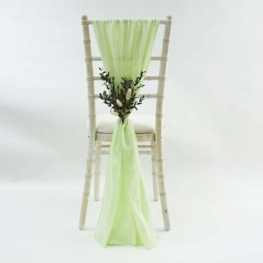 Cheesecloth Chair Drapes Pistachio Green