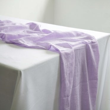 Cheesecloth Table Runner Lilac