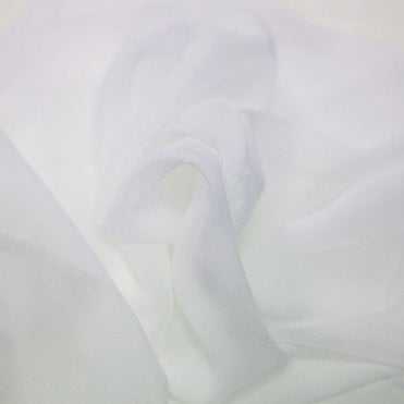 Chiffon Fabric White 35m Roll