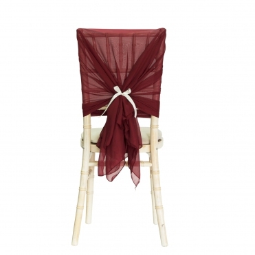 Chiffon Hoods Only Burgundy