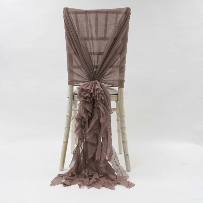 Chiffon Hoods With Ruffles Burlwood