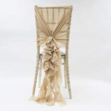 Chiffon Hoods With Ruffles Champagne