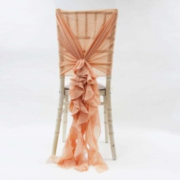 Chiffon Hoods With Ruffles Coral