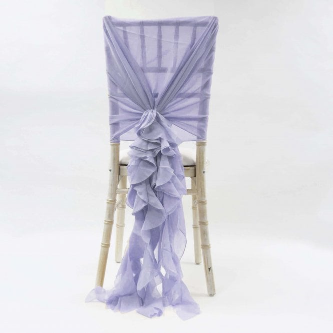 Chiffon Hoods With Ruffles Lilac