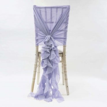 Chiffon Hoods With Ruffles Lilac