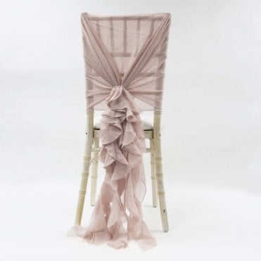 Chiffon Hoods With Ruffles Pale Pink