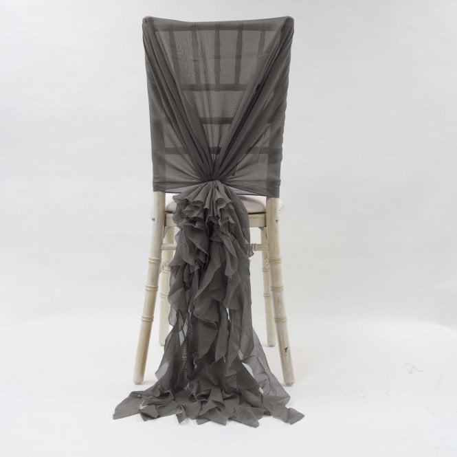 Chiffon Hoods With Ruffles Platinum