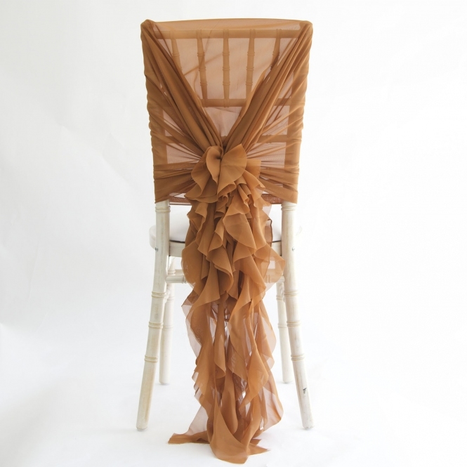 Chiffon Hoods with Ruffles Terracotta