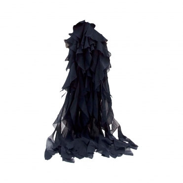 Chiffon Ruffles Only Navy