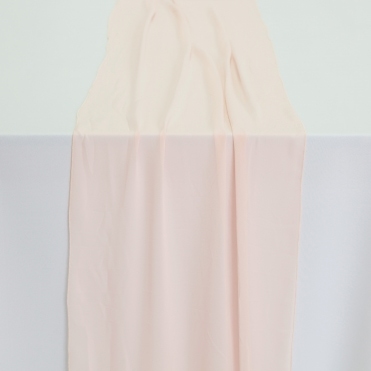 Chiffon Table Runner Large Soft Pink