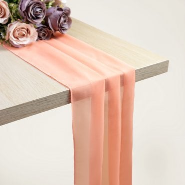 Chiffon Table Runners Coral
