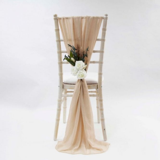 Chiffon Vertical Drops Champagne