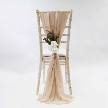 Chiffon Vertical Drops Champagne