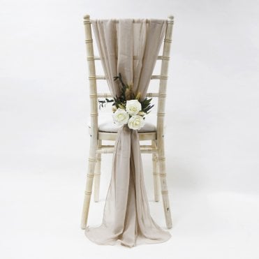 Chiffon Vertical Drops Dusky Pink