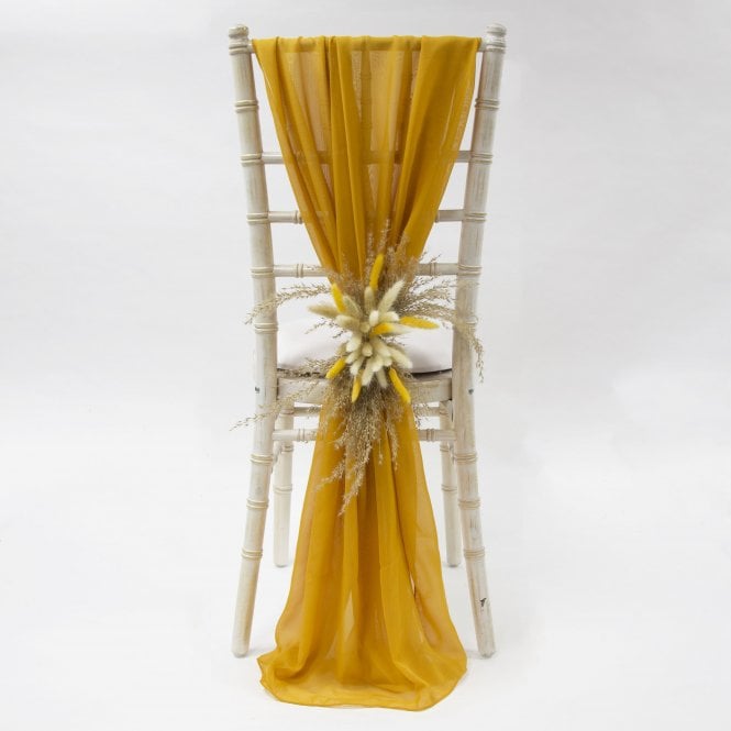 Chiffon Vertical Drops Mustard