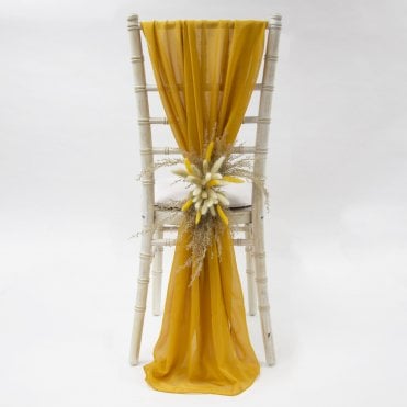 Chiffon Vertical Drops Mustard