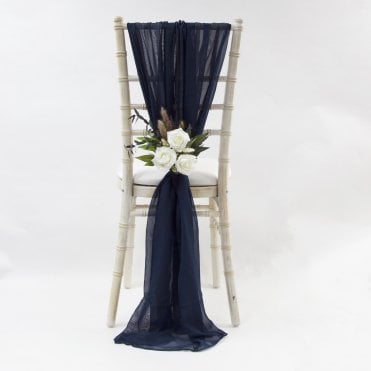 Chiffon Vertical Drops Navy