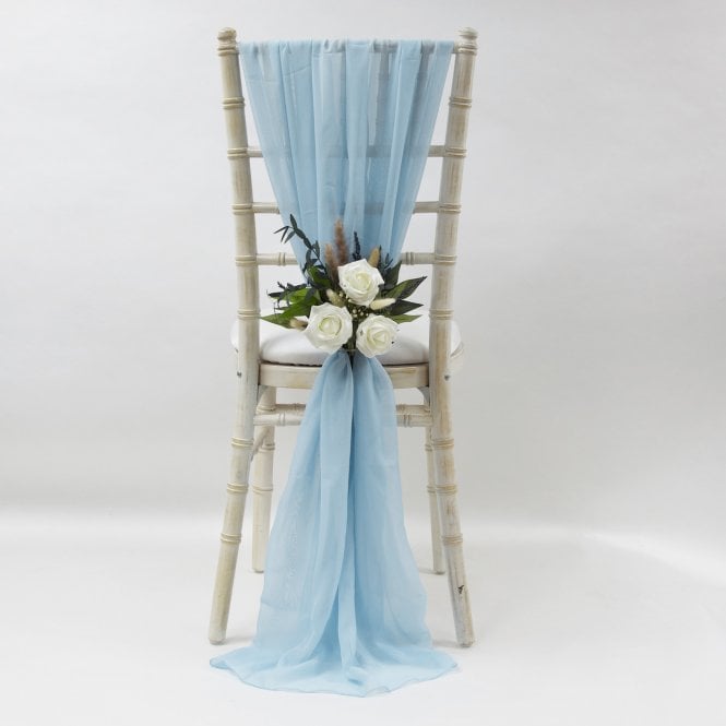 Chiffon Vertical Drops Pale Blue