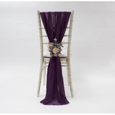 Chiffon Vertical Drops Plum