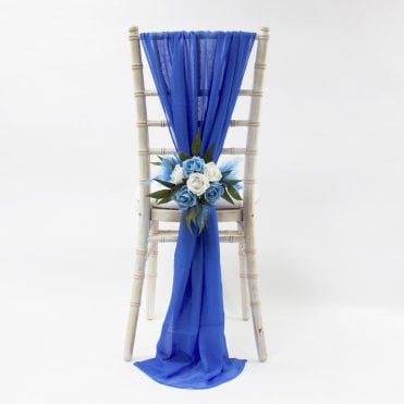 Chiffon Vertical Drops Royal Blue