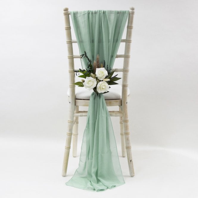 Chiffon Vertical Drops Tiffany Blue