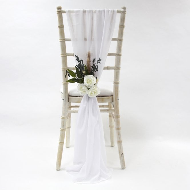Chiffon Vertical Drops White