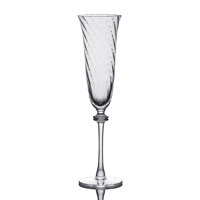 Clear Spiral Champagne Glass 10145