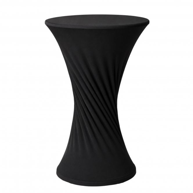Cocktail Lycra Table Covers - Round Base Black