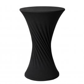 Cocktail Lycra Table Covers - Round Base Black