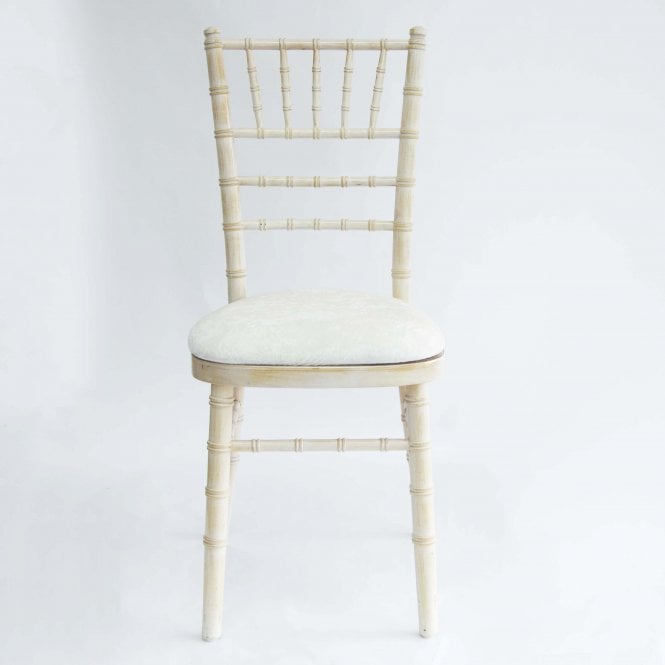 Crushed Velvet Seat Pad Cover Ivory