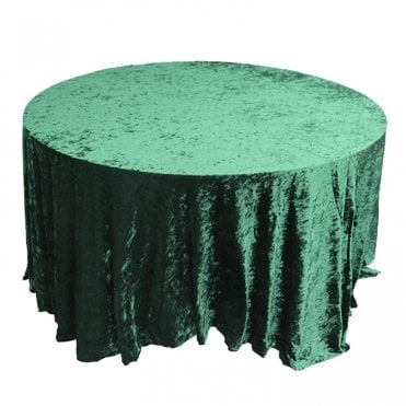 Crushed Velvet Table Cloth Hunter