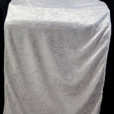 Crushed Velvet Table Runner White 35cm X 275cm