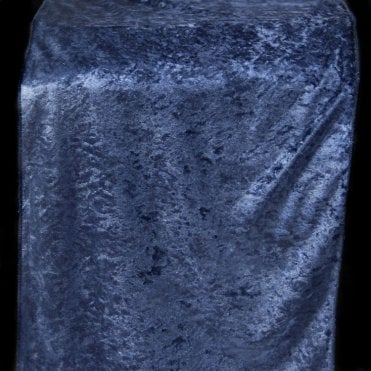 Crushed Velvet Table Runners Navy 35cm X 275cm