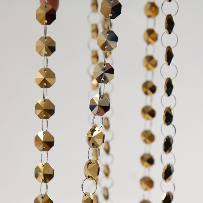 Crystal Garland Strand Metallic Gold 14mm