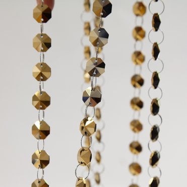 Crystal Garland Strand Metallic Gold 14mm