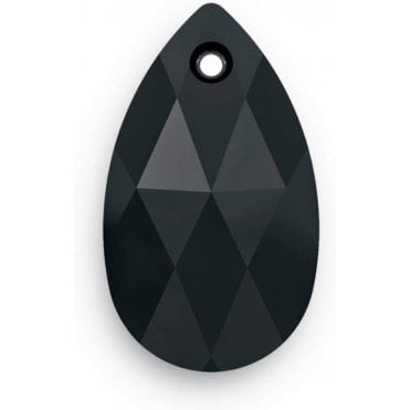 Crystal Pear Drop Black Large