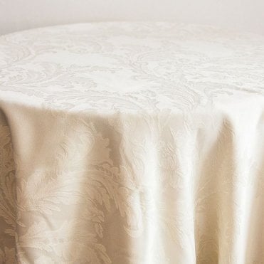 Damask 120 Tablecloths Ivory