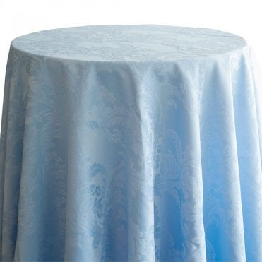 Damask 120 Tablecloths Pale Blue