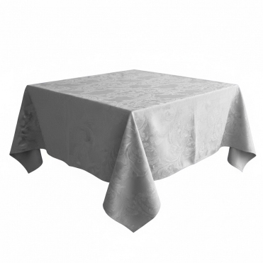 Damask 90 x 90 Tablecloths Silver